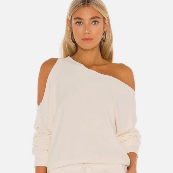 Revolve Lanston One Shoulder Pullover Sweater - Picture 1 of 12